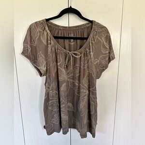 Khaki Floral Women's Top